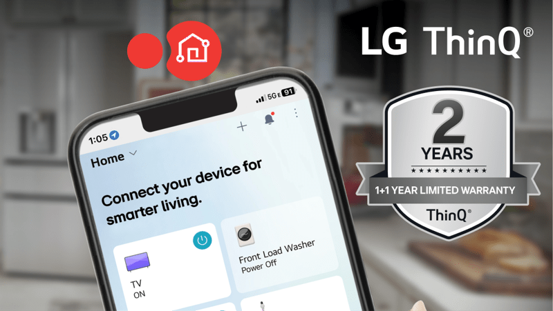 badge reading 2 year warranty next to a phone image